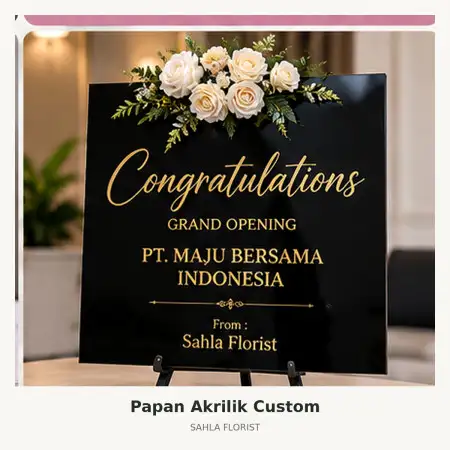 Papan Bunga Akrilik Cipete
